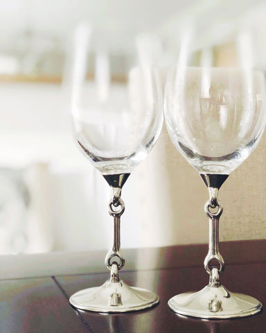 Vagabond House Serveware Vagabond House Equestrian Bit Wine Glass
