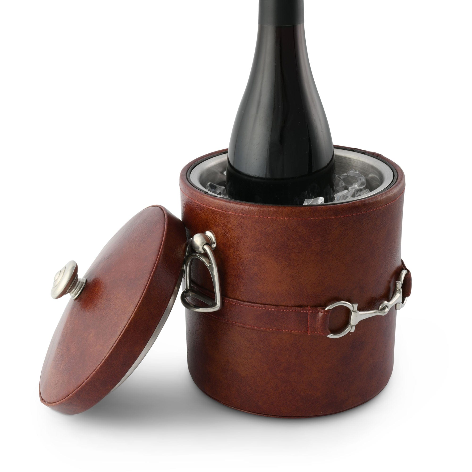 Vagabond House Serveware Vagabond House Equestrian Horse Bit Vegan Leather Ice Bucket