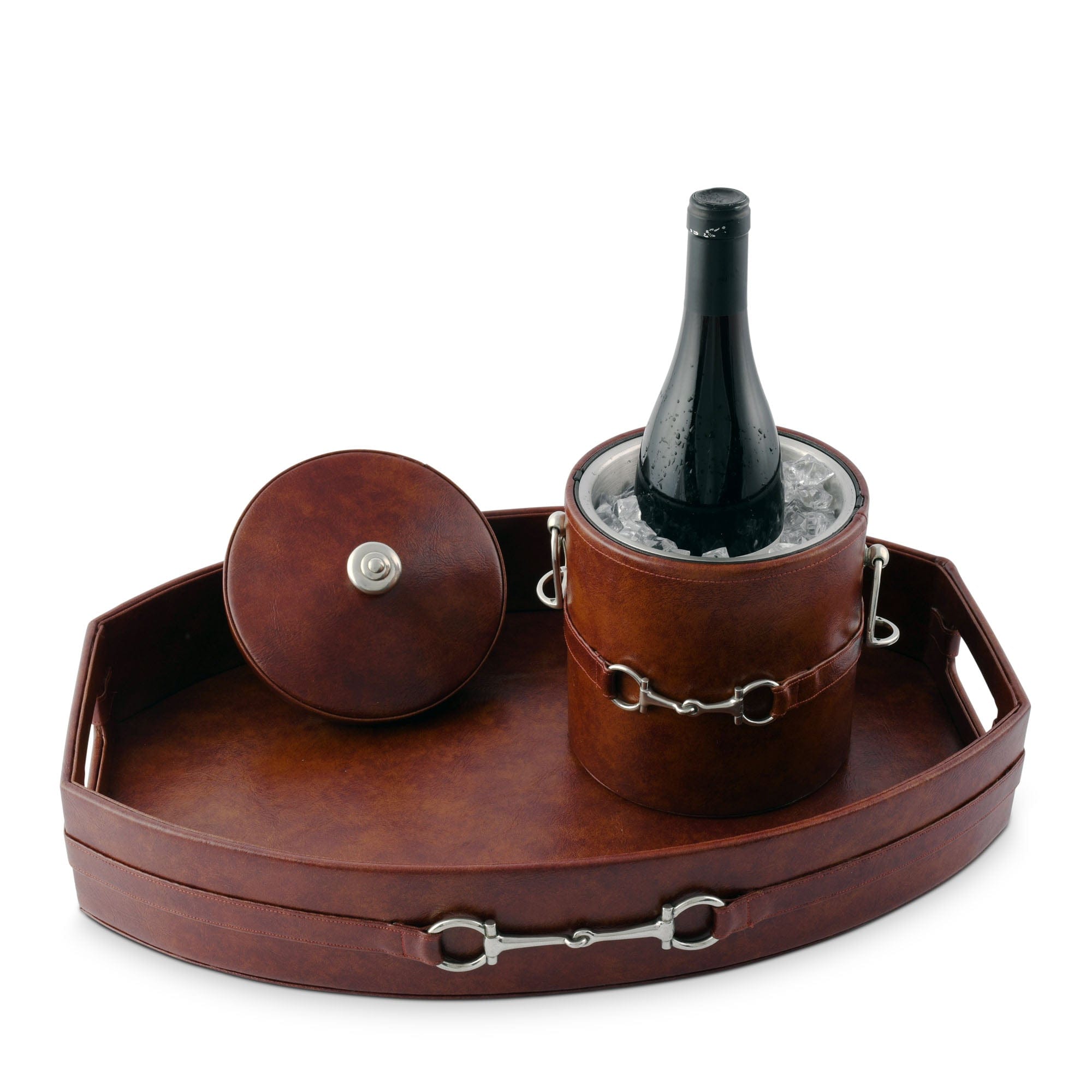 Vagabond House Serveware Vagabond House Equestrian Horse Bit Vegan Leather Tray