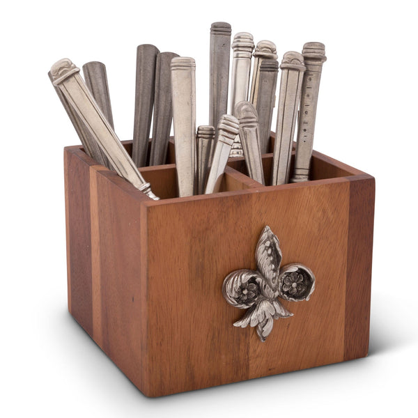 Vagabond House Serveware Vagabond House Fleur De Lis Flatware Caddy