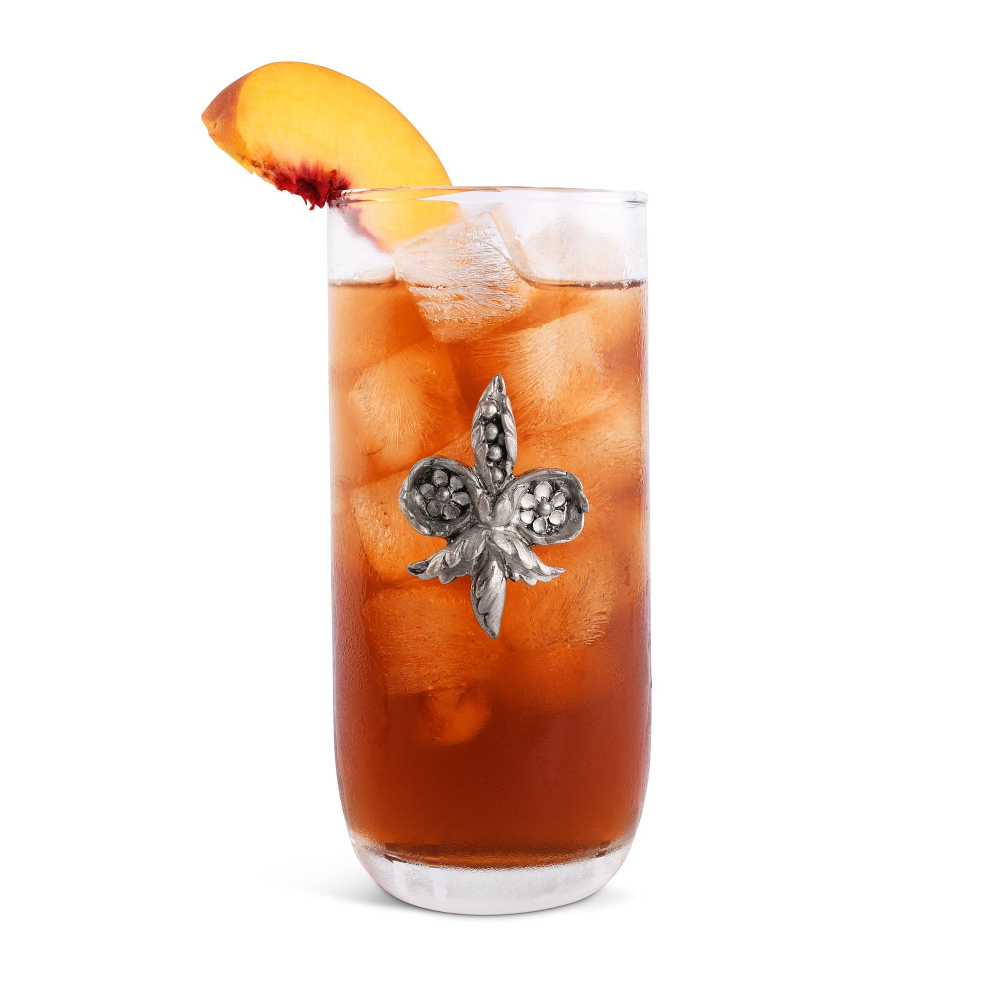 Vagabond House Serveware Vagabond House Fleur De Lis Ice Tea Glass