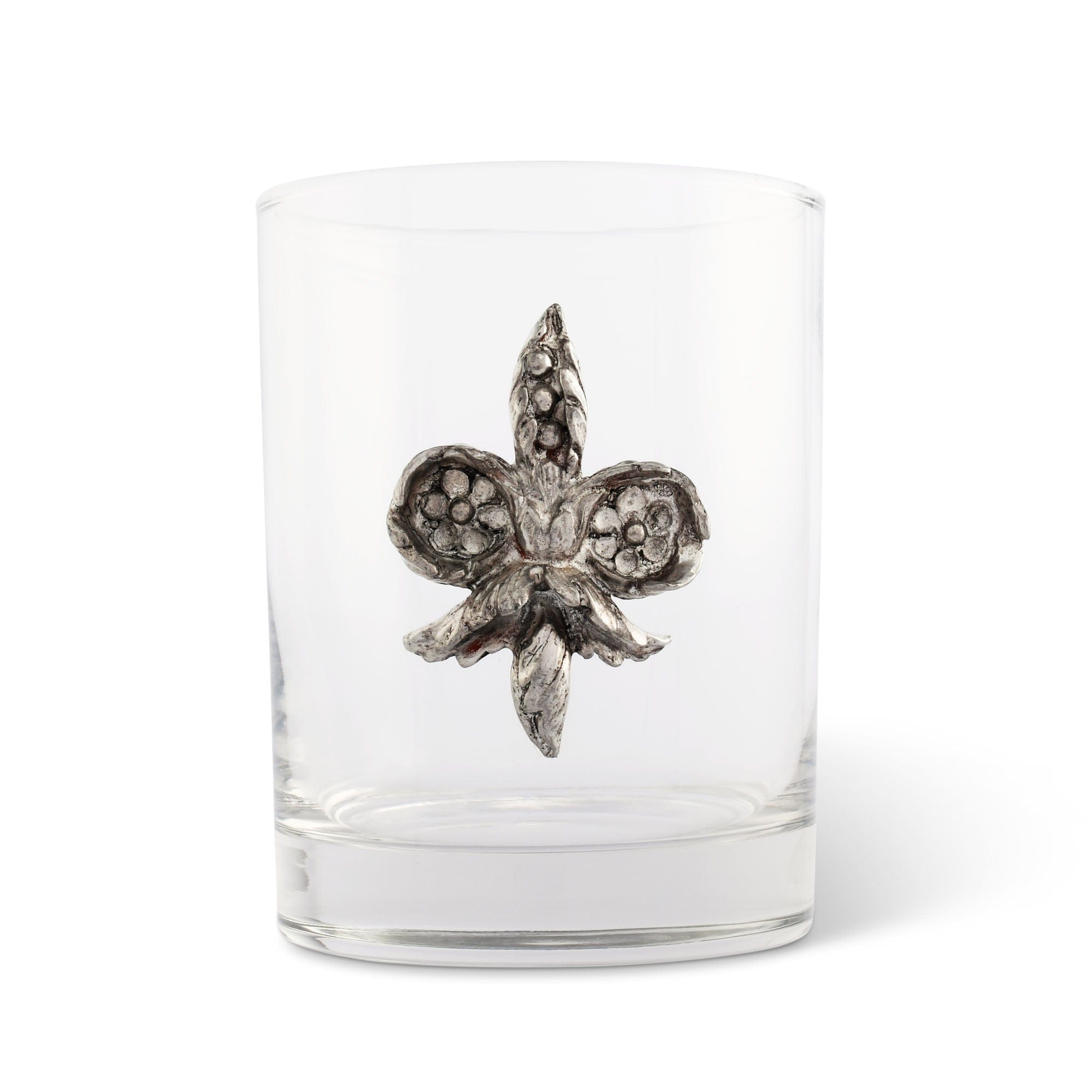 Vagabond House Serveware Vagabond House Fleur de Lys Double Old Fashion Bar Glass