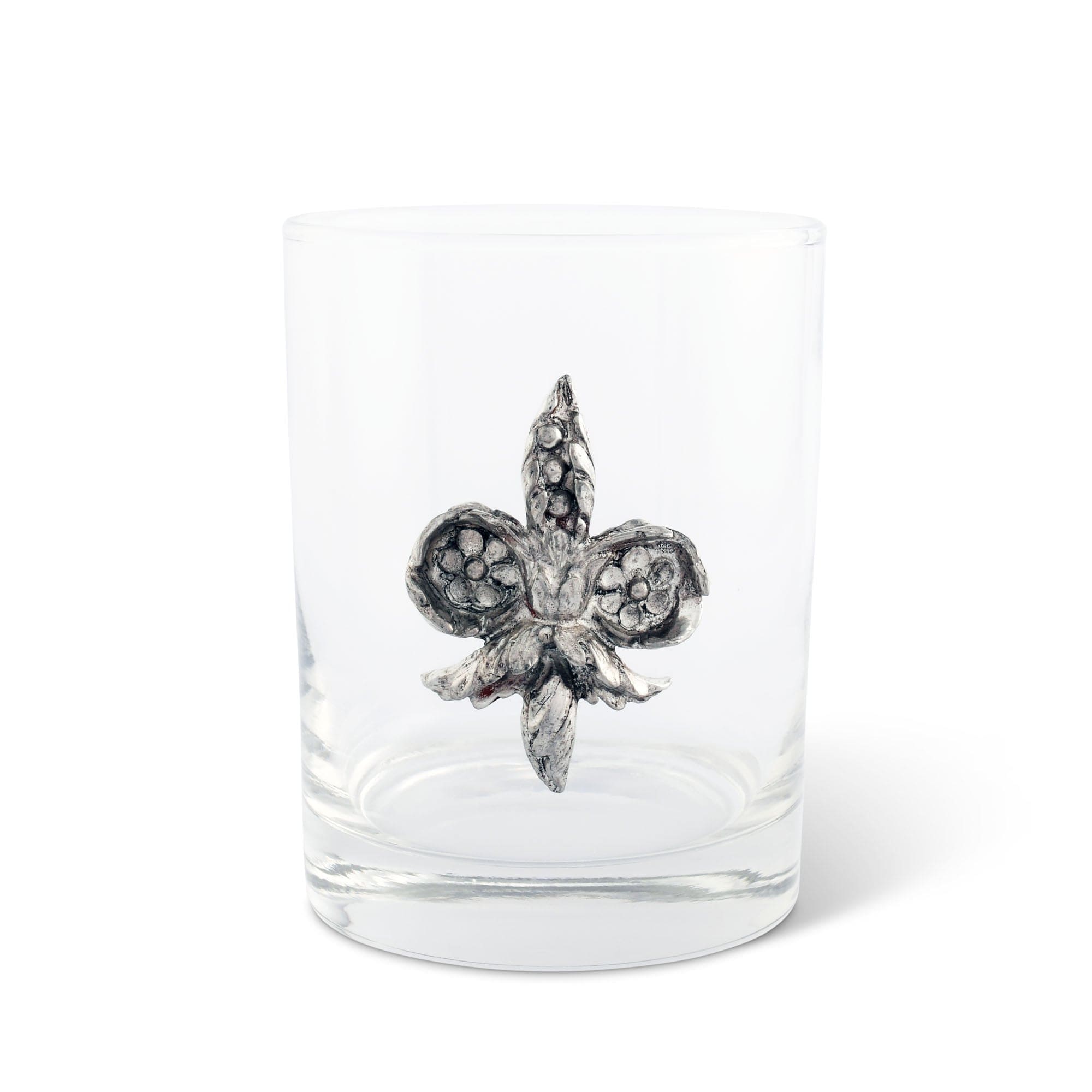 Vagabond House Serveware Vagabond House Fleur de Lys Double Old Fashion Bar Glass