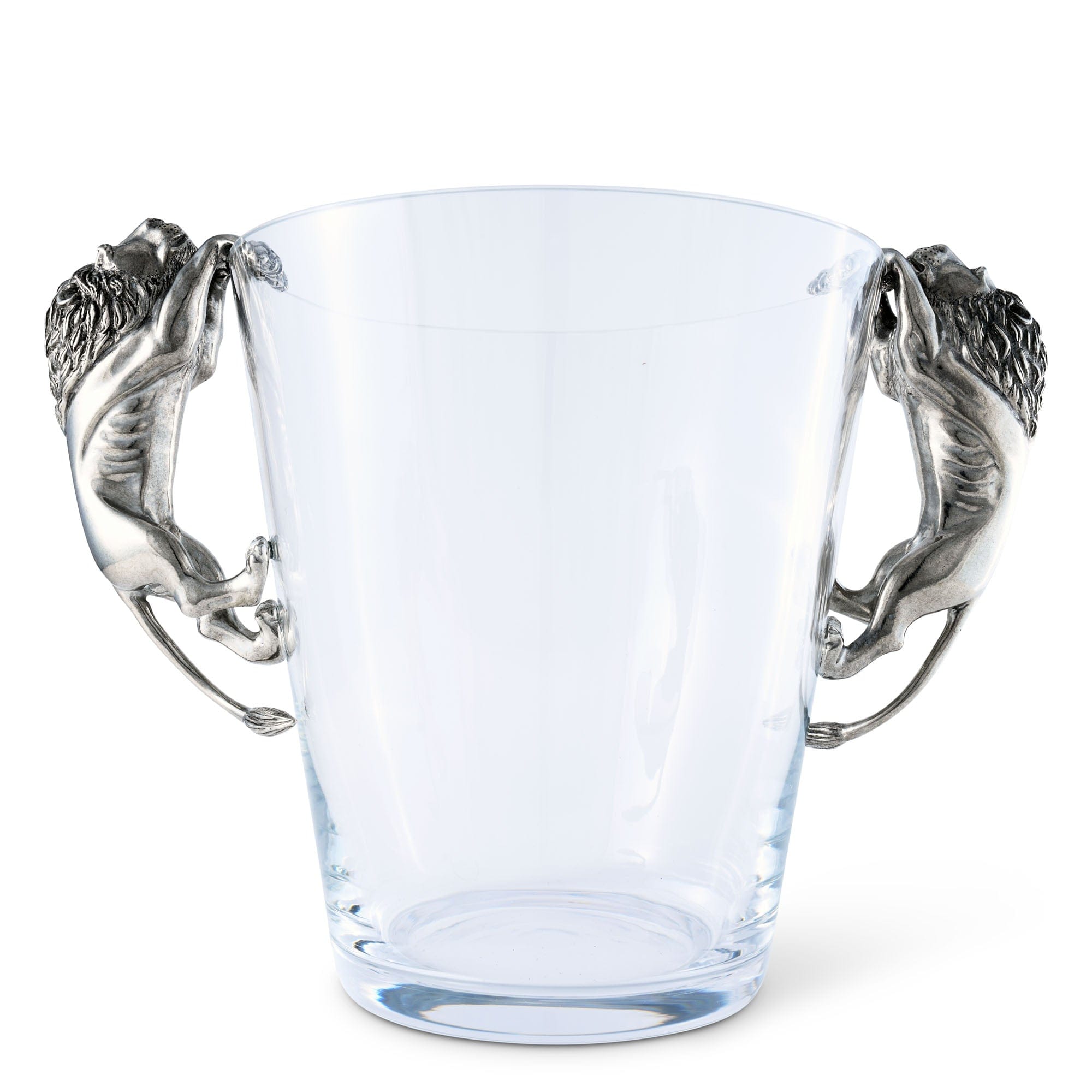 Vagabond House Serveware Vagabond House Glass Ice Bucket Lion Handles
