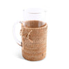 Vagabond House Serveware Vagabond House Glass Pitcher Hand Woven Wicker Natural Rattan Cover