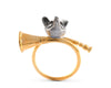 Vagabond House Serveware Vagabond House Golden Hunt Horn Napkin Ring