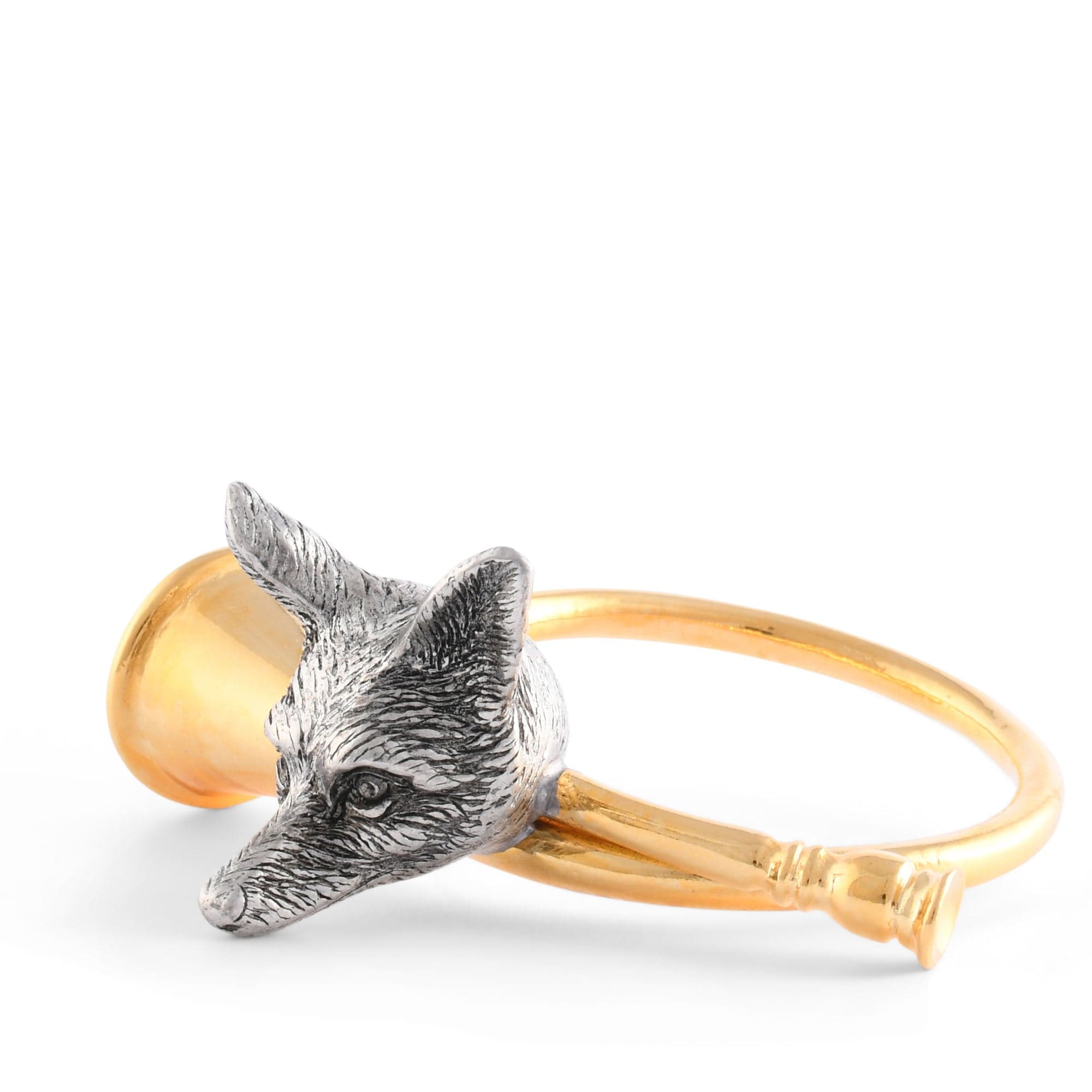 Vagabond House Serveware Vagabond House Golden Hunt Horn Napkin Ring