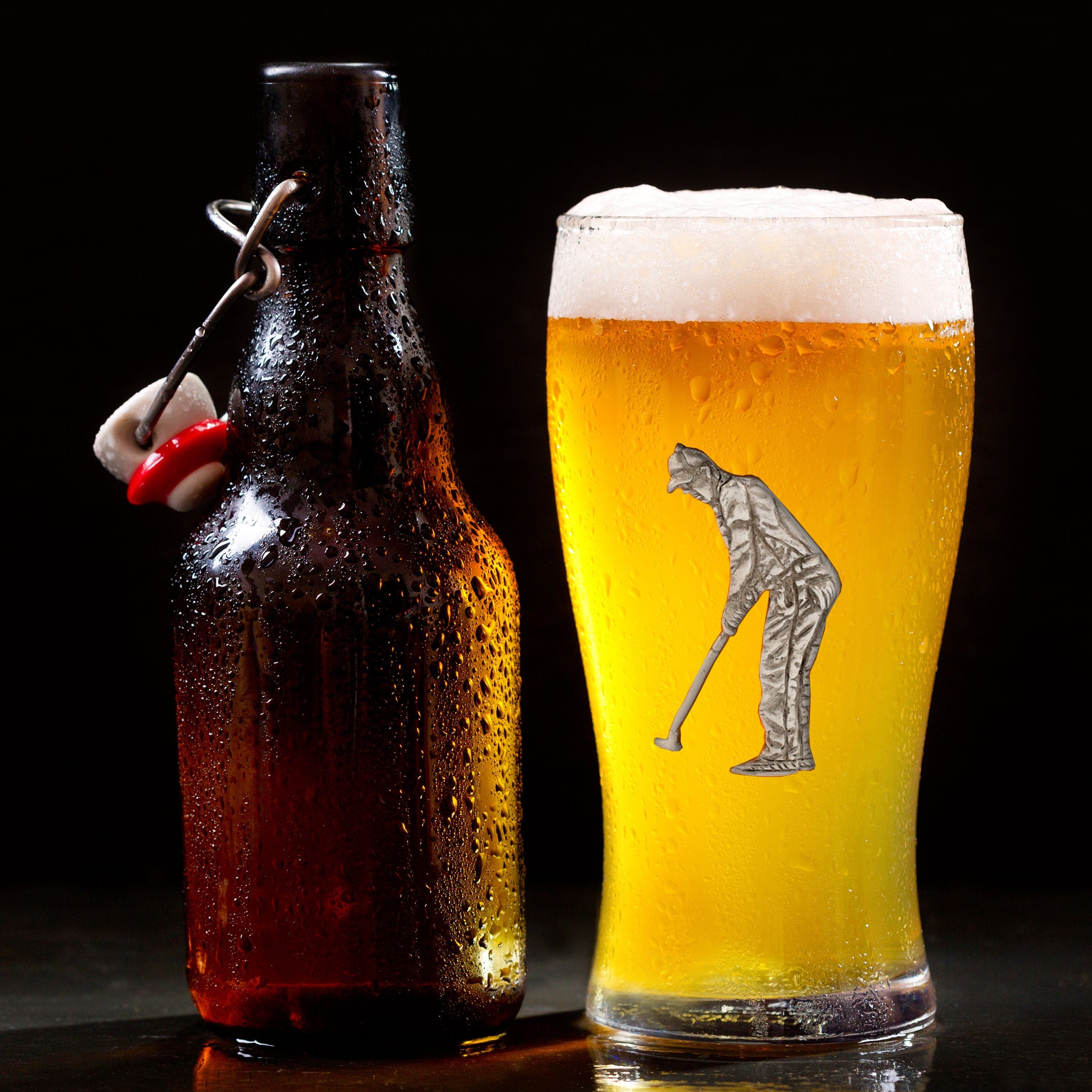 Vagabond House Serveware Vagabond House Golfer Beer Glass
