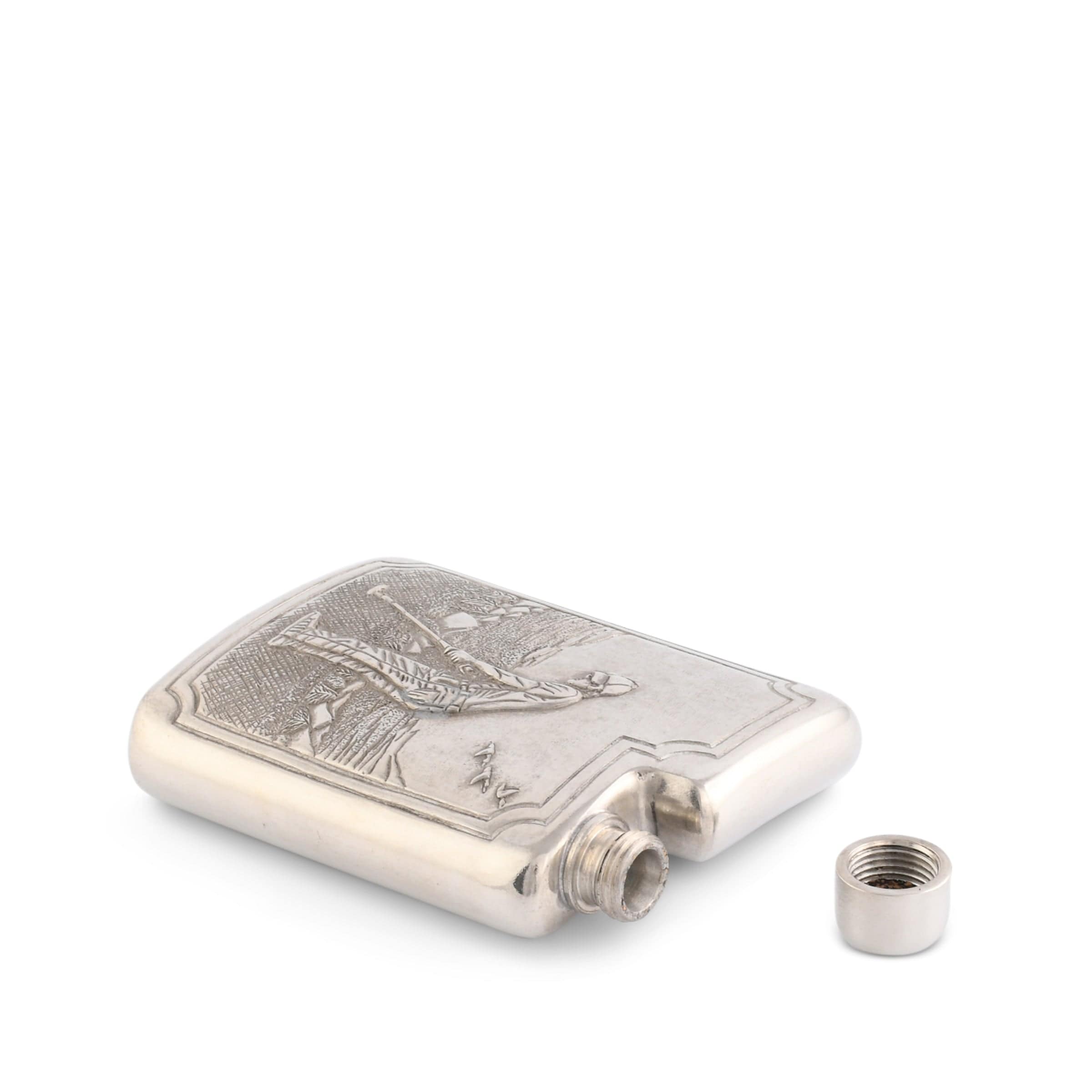Vagabond House Serveware Vagabond House Golfer Pewter Flask