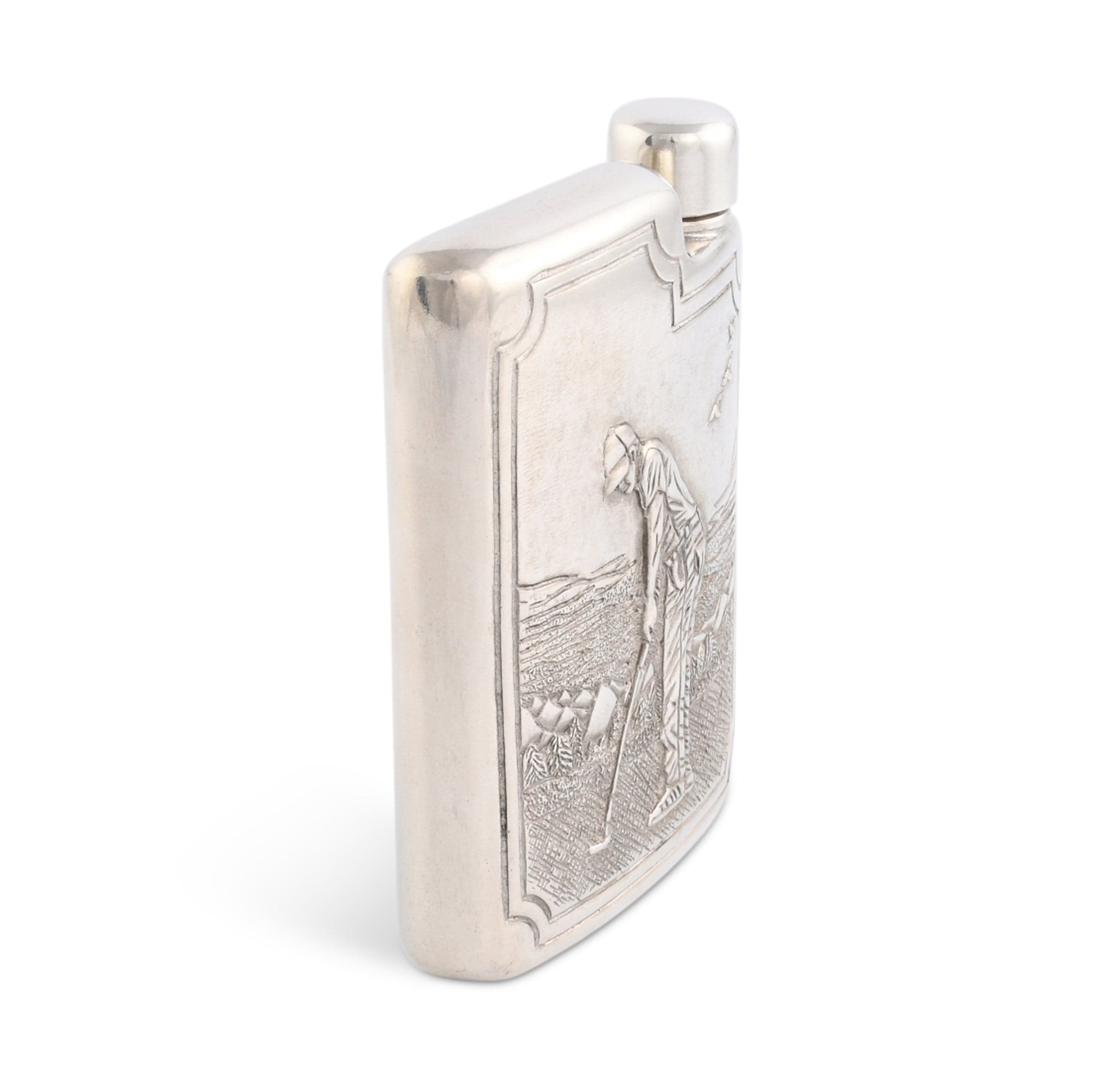 Vagabond House Serveware Vagabond House Golfer Pewter Flask