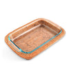 Vagabond House Serveware Vagabond House Hand Woven Rattan 3qt Rectangular Casserole Holder