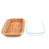 Vagabond House Serveware Vagabond House Hand Woven Rattan 3qt Rectangular Casserole Holder