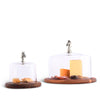 Vagabond House Serveware Vagabond House Horse Glass Covered Cheese Wood Board Wood 6.5" D