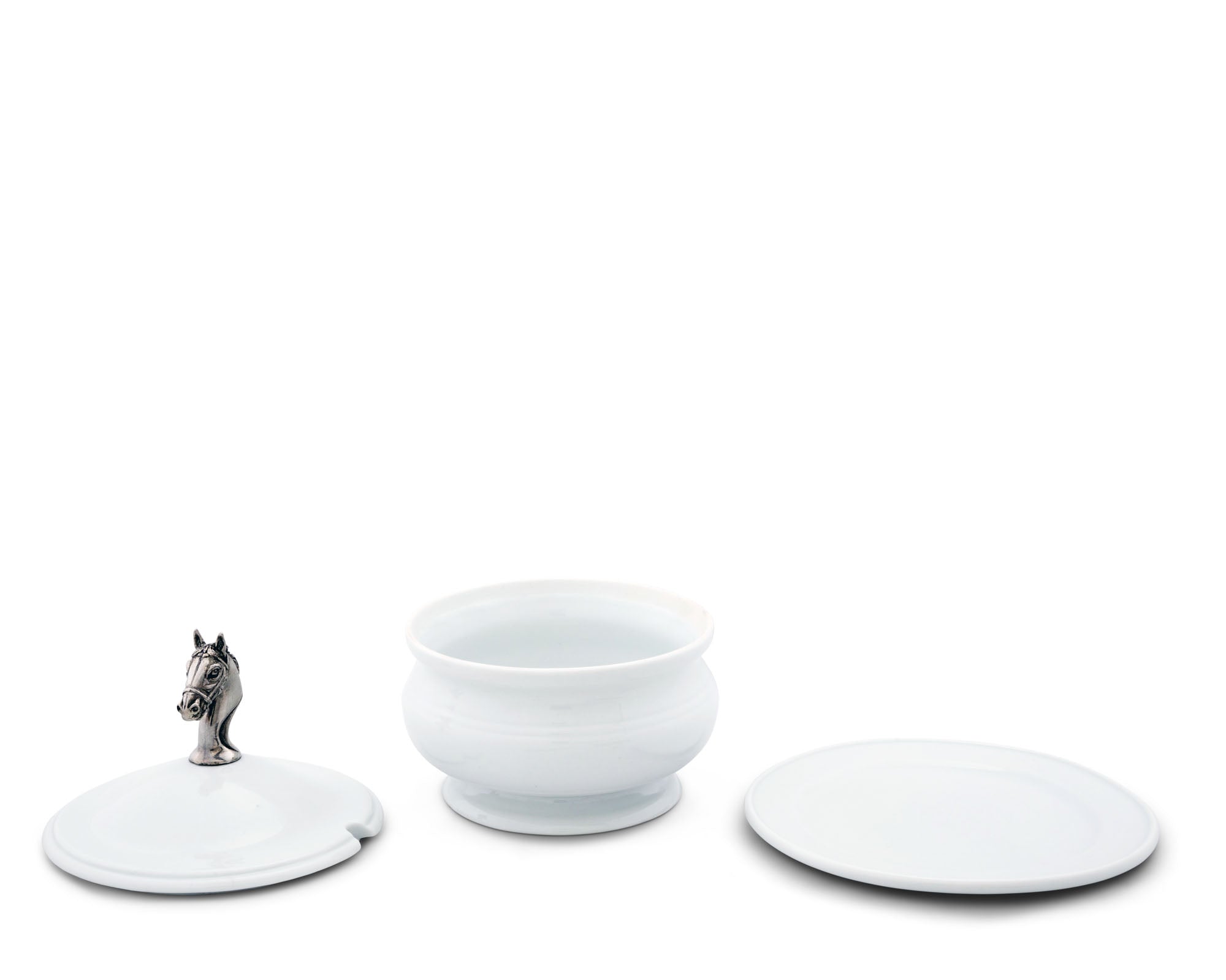 Vagabond House Serveware Vagabond House Horse Head Porcelain Lidded Bowl