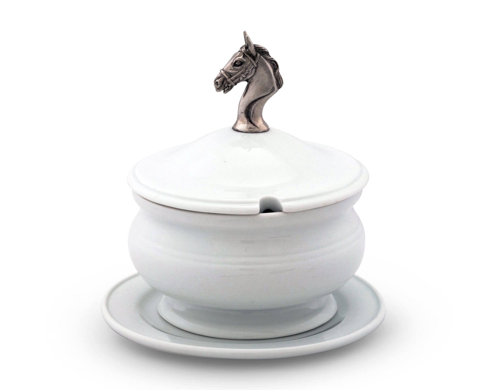 Vagabond House Serveware Vagabond House Horse Head Porcelain Lidded Bowl