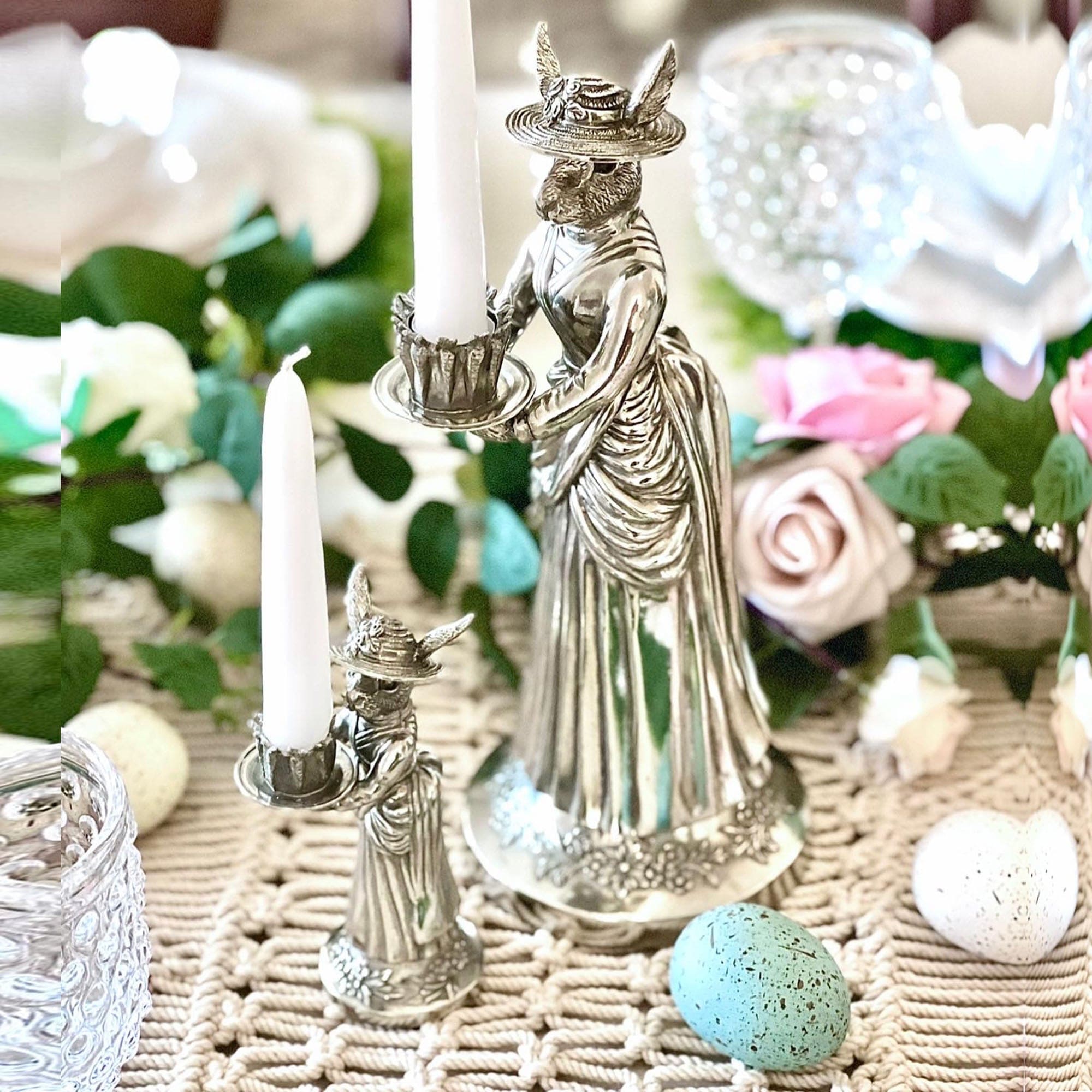 Vagabond House Giftware Vagabond House Lady Hare Short Candlestick