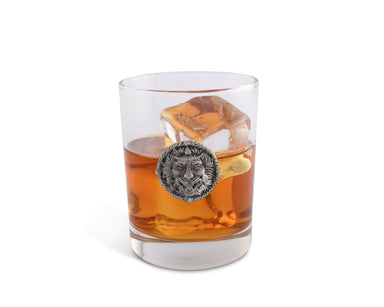 Vagabond House Serveware Vagabond House Lion Head Double Old Fashion Bar Glass