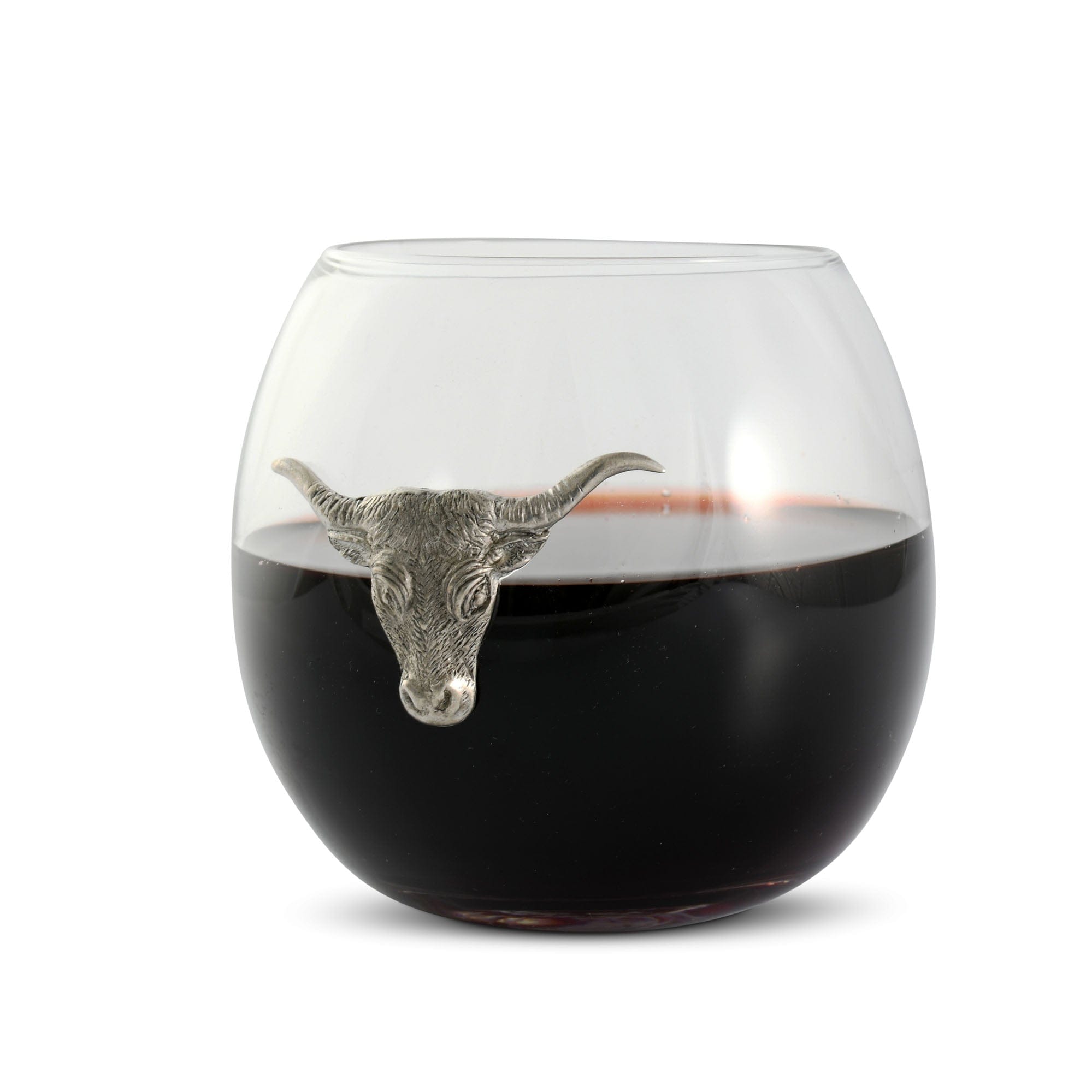Vagabond House Serveware Vagabond House Longhorn Stemless Wine Glass