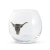 Vagabond House Serveware Vagabond House Longhorn Stemless Wine Glass