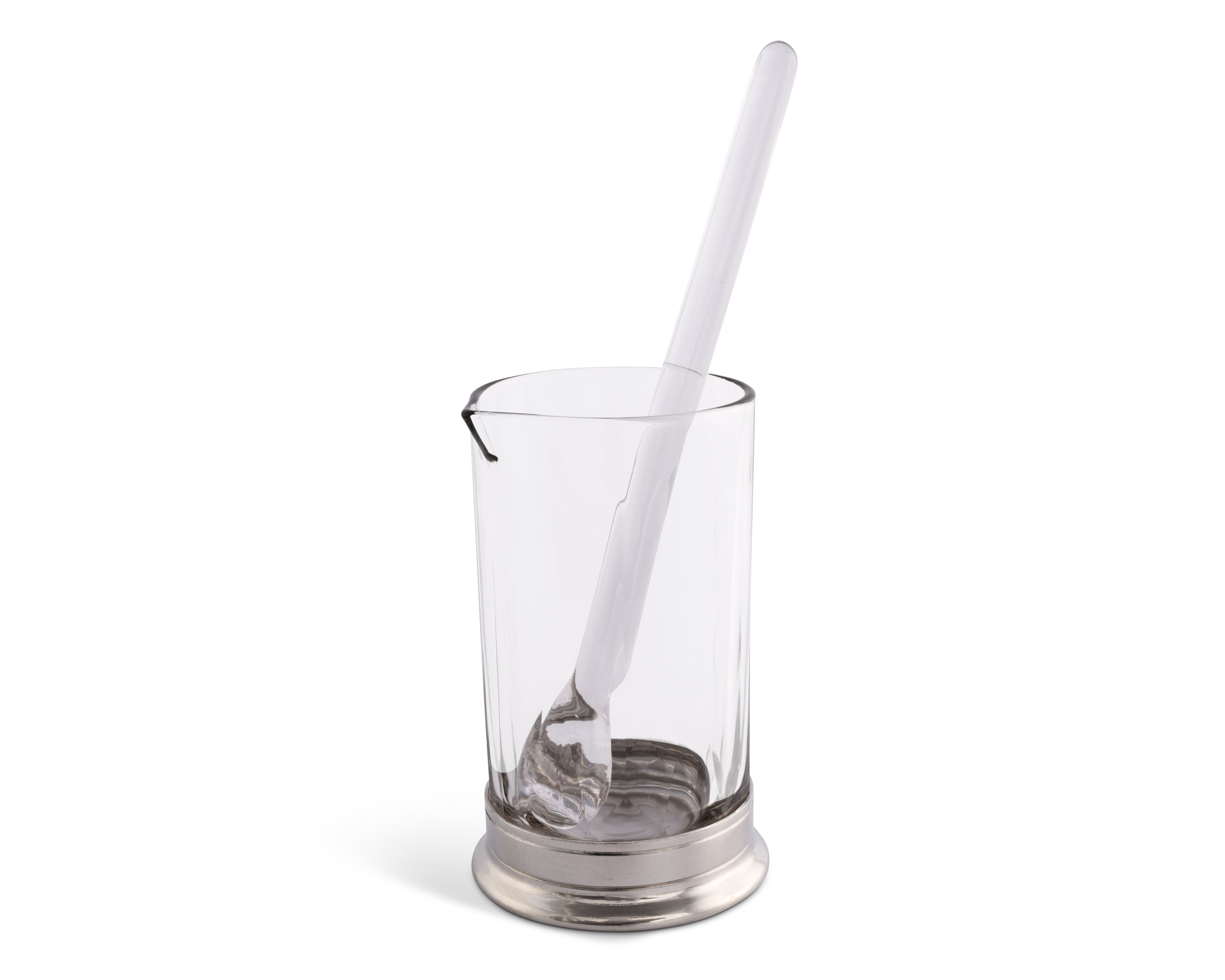 Vagabond House Serveware Vagabond House Mixing Pitcher and Stirrer - Hatched Glass