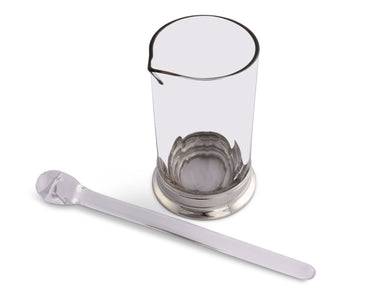 Vagabond House Serveware Vagabond House Mixing Pitcher and Stirrer - Hatched Glass