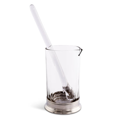 Vagabond House Serveware Vagabond House Mixing Pitcher and Stirrer - Hatched Glass