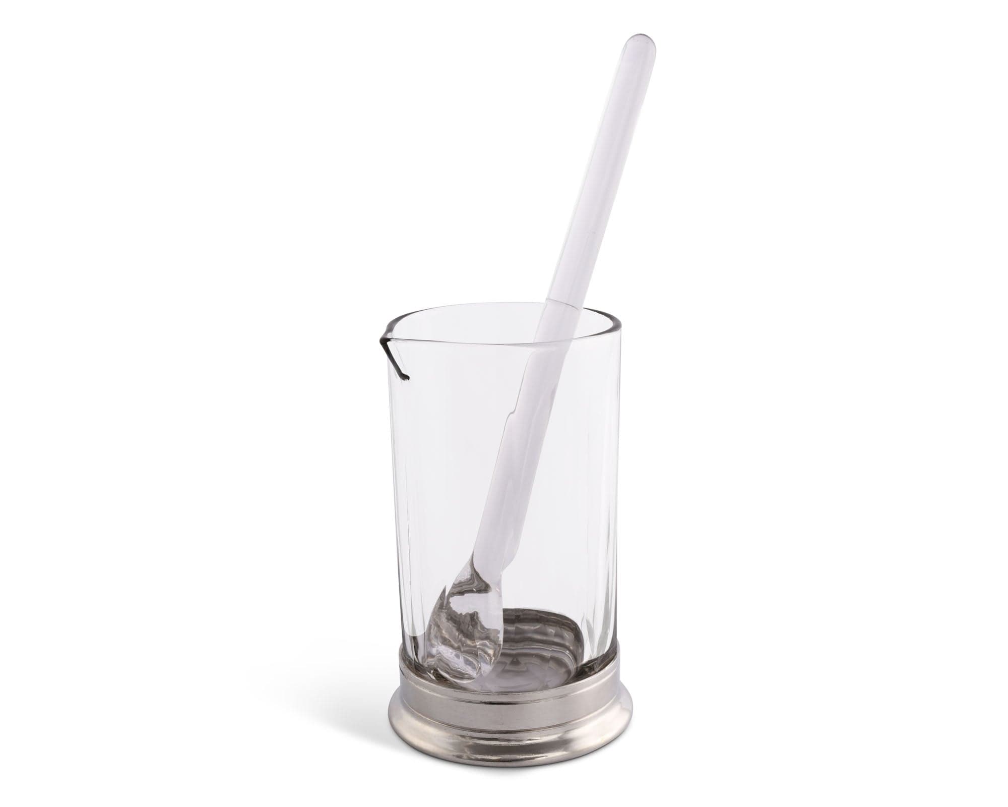 Vagabond House Serveware Vagabond House Mixing Pitcher and Stirrer - Hatched Glass