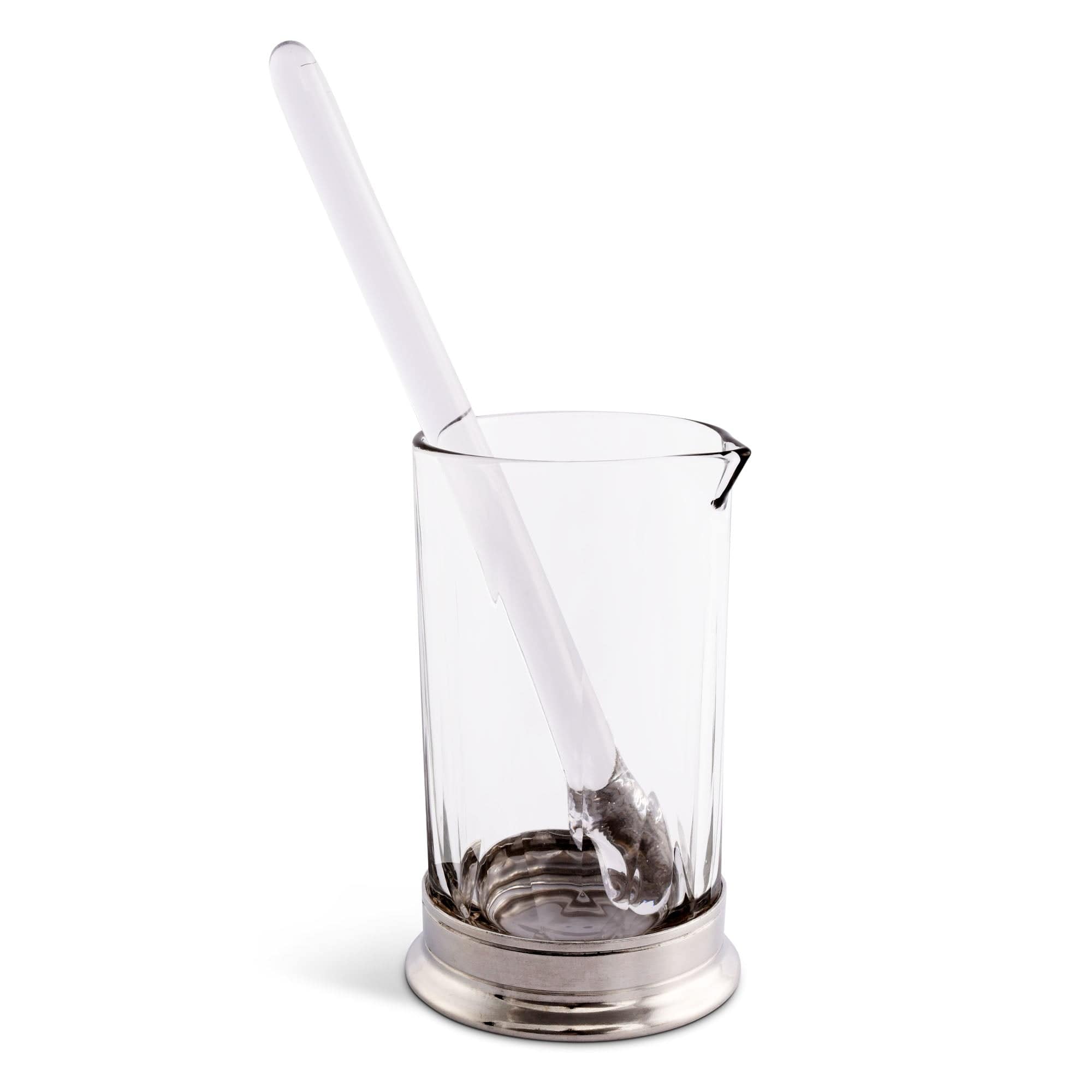 Vagabond House Serveware Vagabond House Mixing Pitcher and Stirrer - Hatched Glass