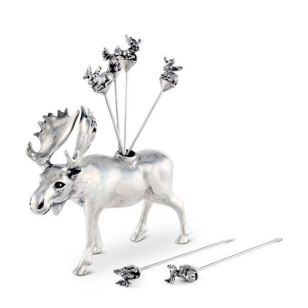 Vagabond House Serveware Vagabond House Moose Cheese Pick Set