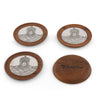 Vagabond House Serveware Vagabond House Ocean Crest Wood Drinking Glass Coasters - Set of 4