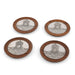Vagabond House Serveware Vagabond House Ocean Crest Wood Drinking Glass Coasters - Set of 4