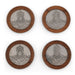 Vagabond House Serveware Vagabond House Ocean Crest Wood Drinking Glass Coasters - Set of 4