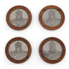 Vagabond House Serveware Vagabond House Ocean Crest Wood Drinking Glass Coasters - Set of 4