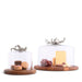 Vagabond House Serveware Vagabond House Octopus Glass Covered Cheese Wood Board Wood 6.5" D