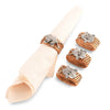 Vagabond House Serveware Vagabond House Orchid Hand Woven Wicker Rattan Napkin Ring - Set of 4