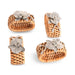 Vagabond House Serveware Vagabond House Orchid Hand Woven Wicker Rattan Napkin Ring - Set of 4