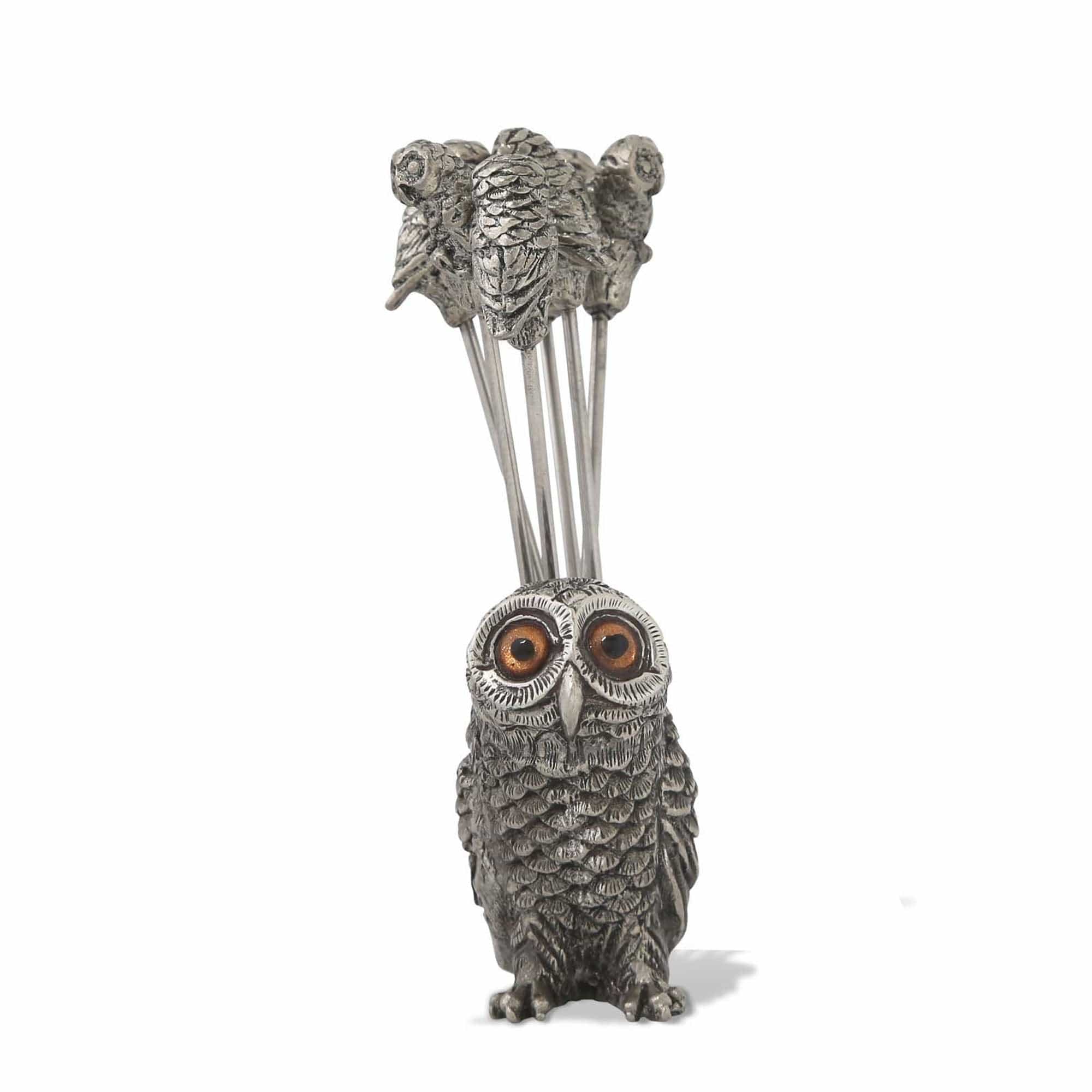Vagabond House Serveware Vagabond House Owl Cheese Pick Set