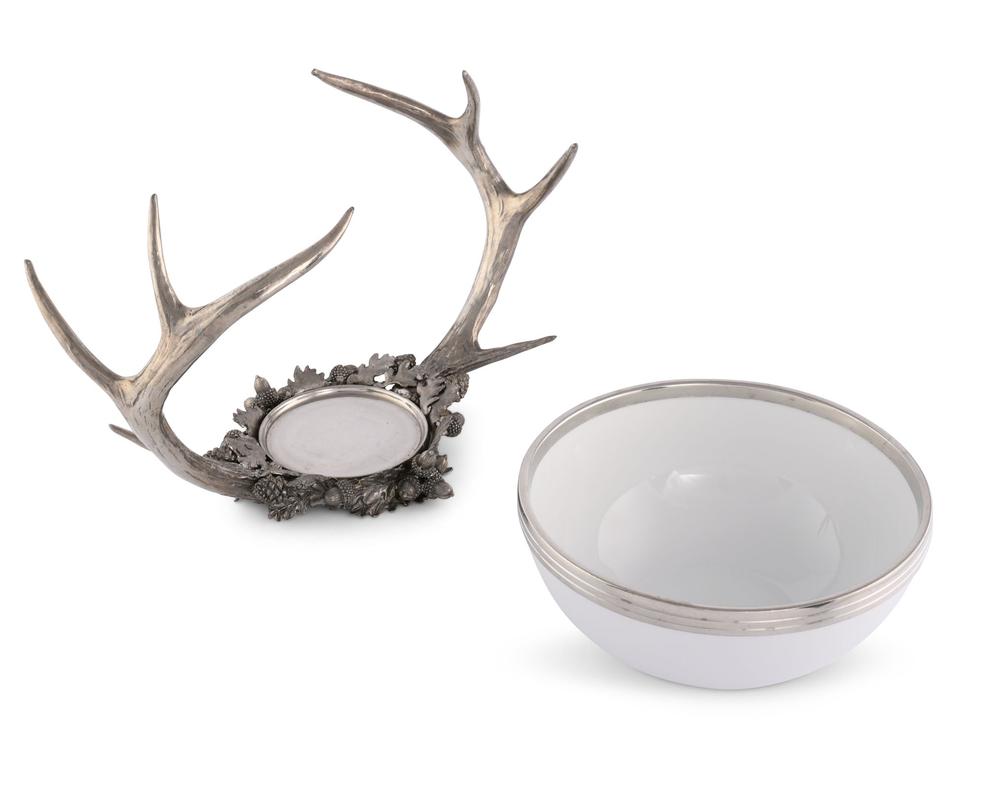 Vagabond House Serveware Vagabond House Pewter Antler Bowl