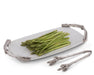Vagabond House Serveware Vagabond House Pewter Asparagus Pattern Tongs