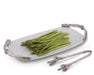 Vagabond House Serveware Vagabond House Pewter Asparagus Pattern Tongs