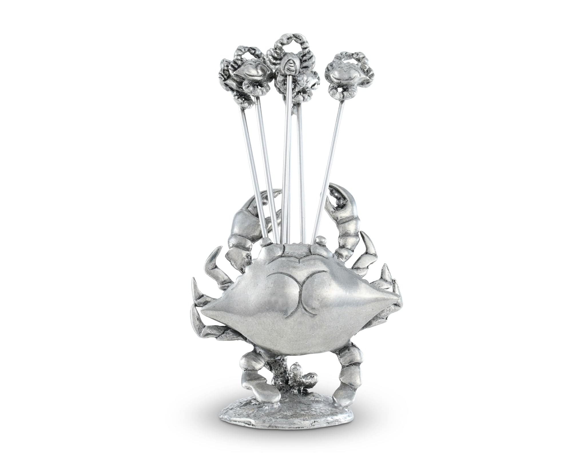 Vagabond House Serveware Vagabond House Pewter Blue Crab Cheese Pick Set