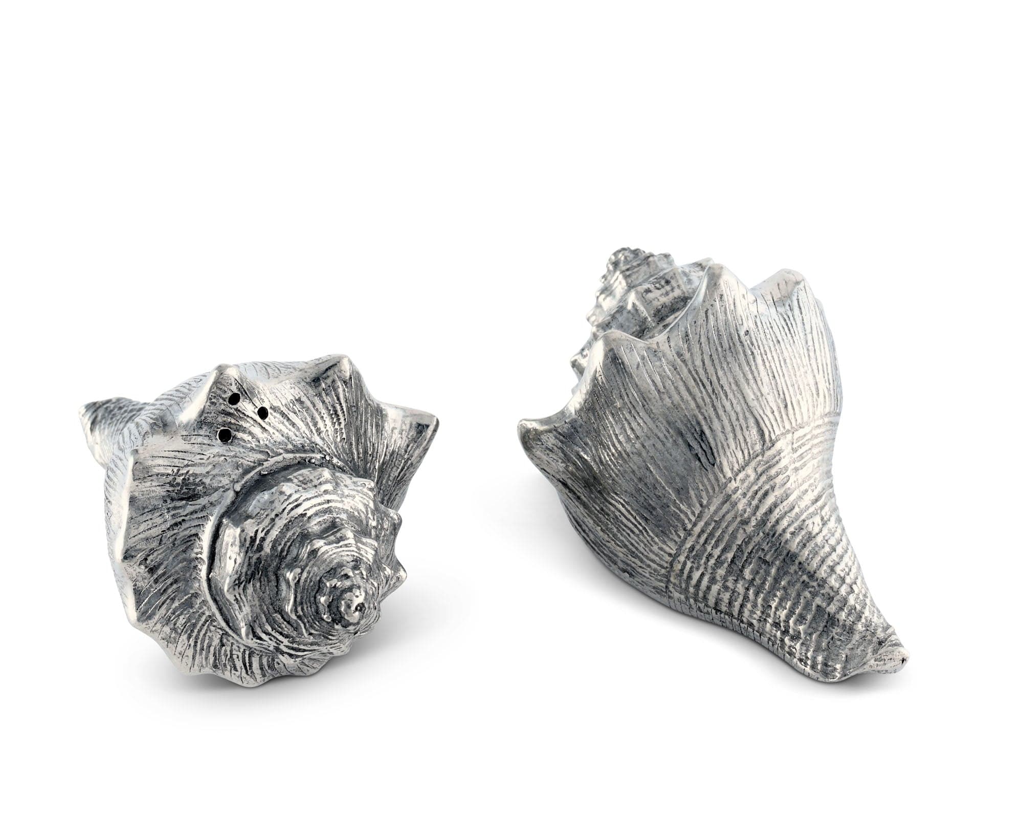 Vagabond House Serveware Vagabond House Pewter Conch Shells Salt & Pepper Set