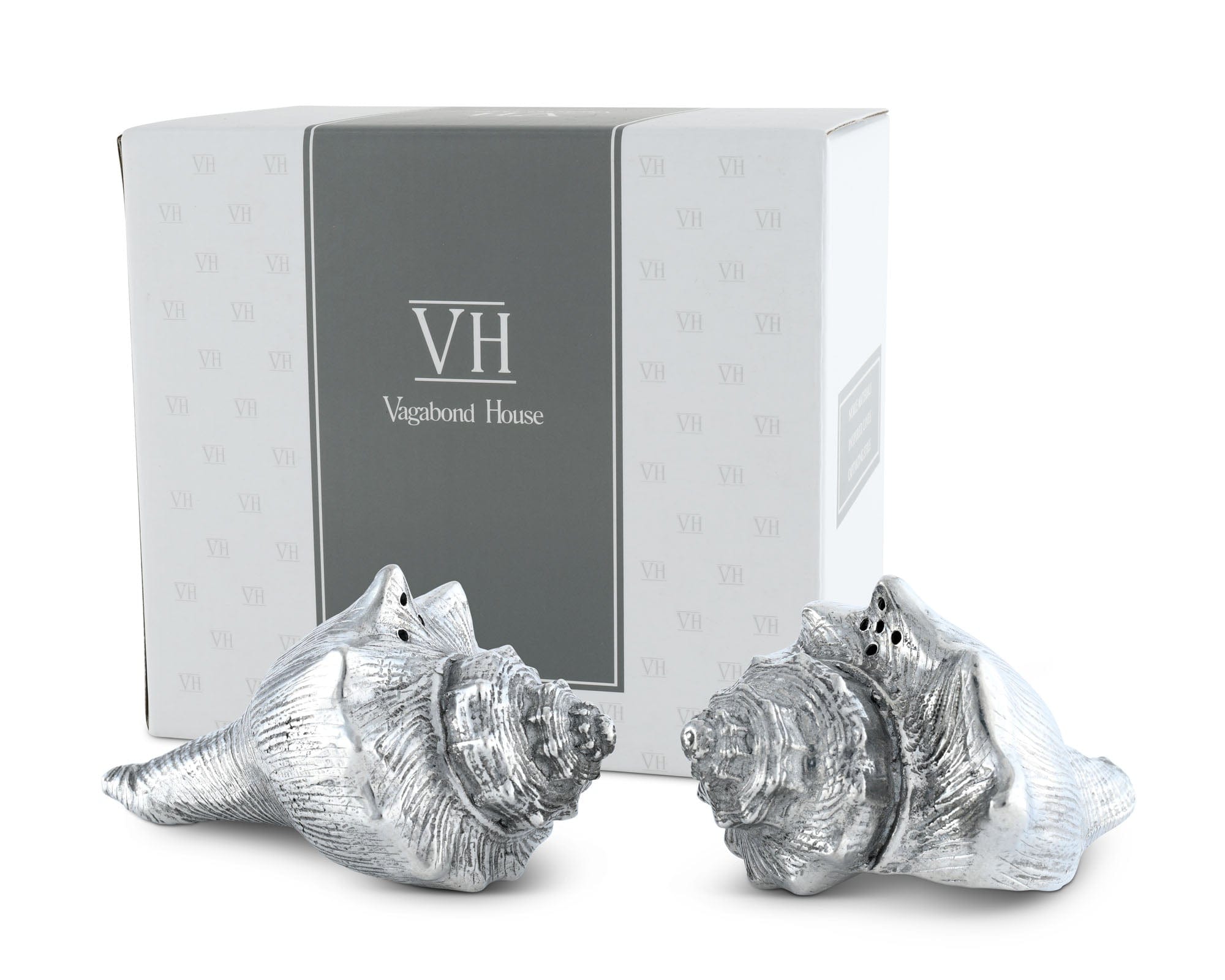 Vagabond House Serveware Vagabond House Pewter Conch Shells Salt & Pepper Set