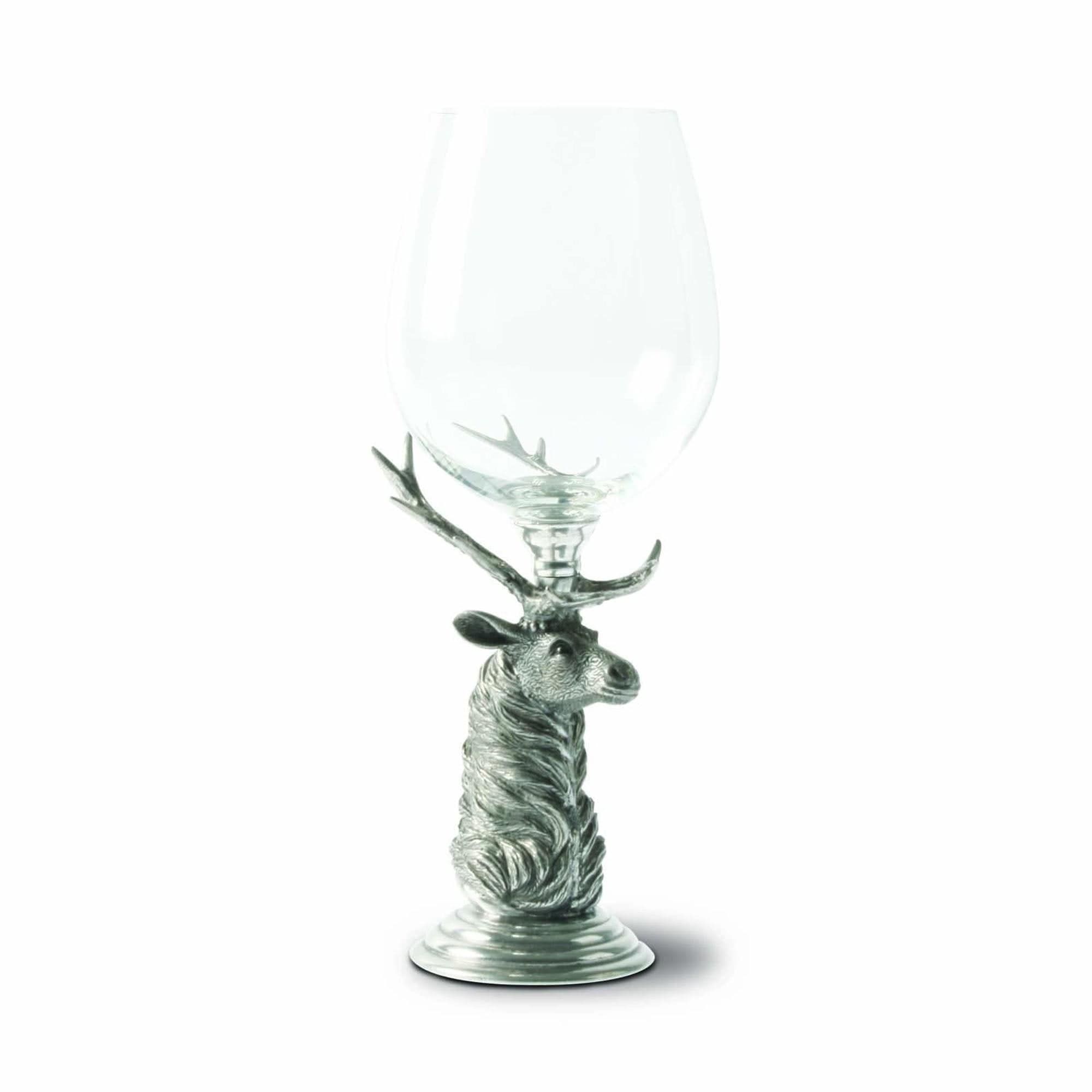 Vagabond House Serveware Vagabond House Pewter Elk Stemware Bordeaux Glass - 9.75" H 21 oz.