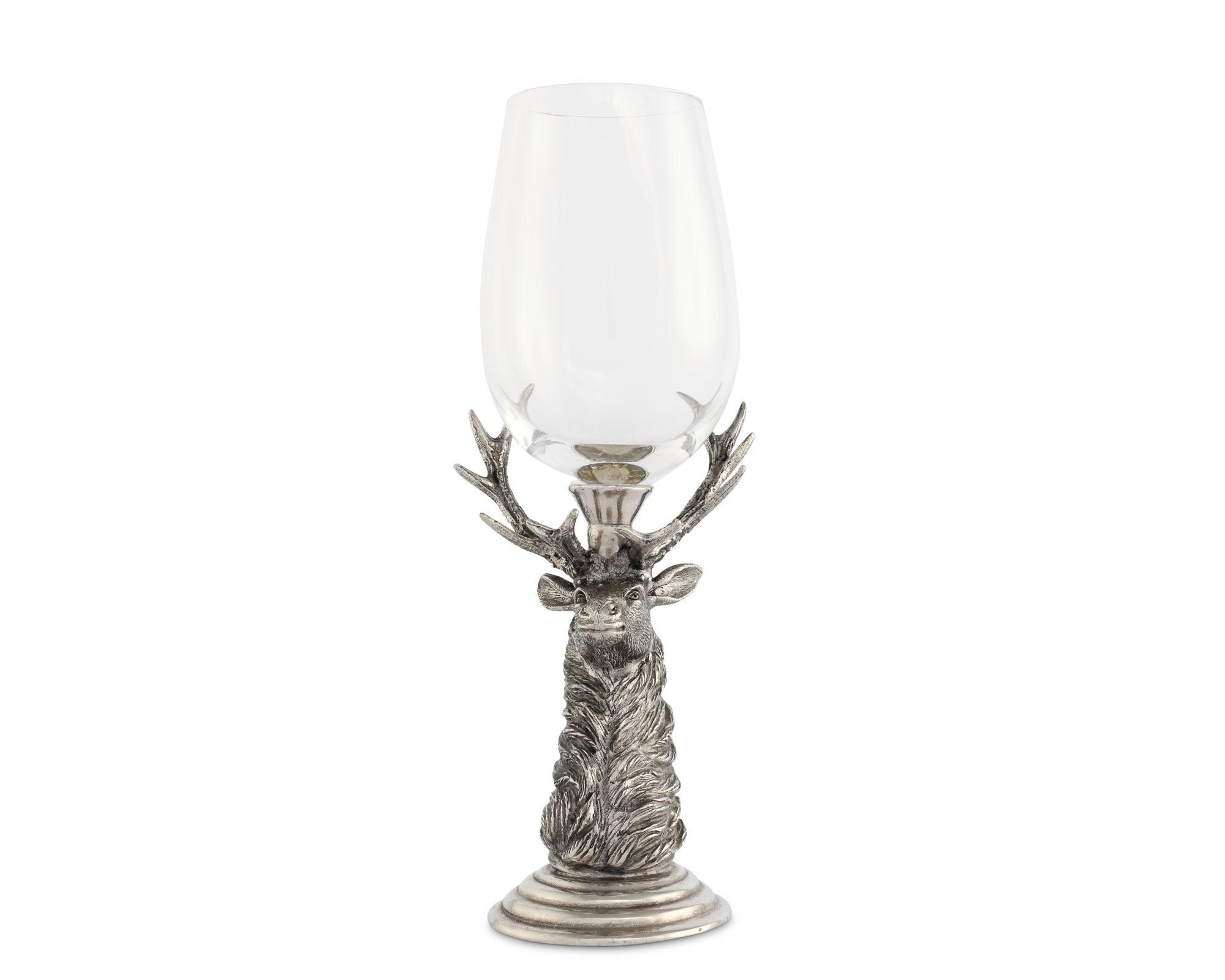 Vagabond House Serveware Vagabond House Pewter Elk Stemware White - 9.5 H" 12.25 oz.
