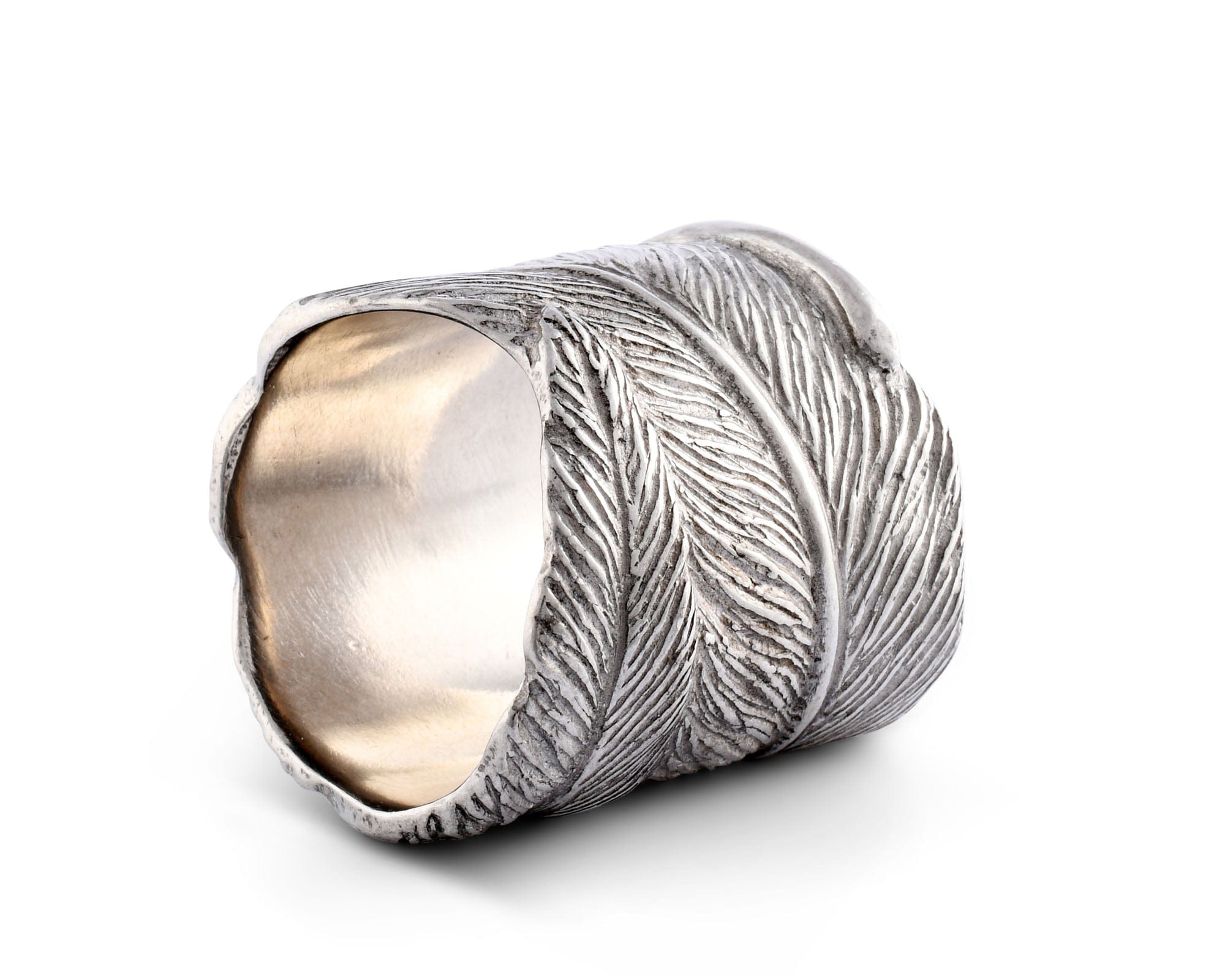 Vagabond House Serveware Vagabond House Pewter Feather Napkin Ring