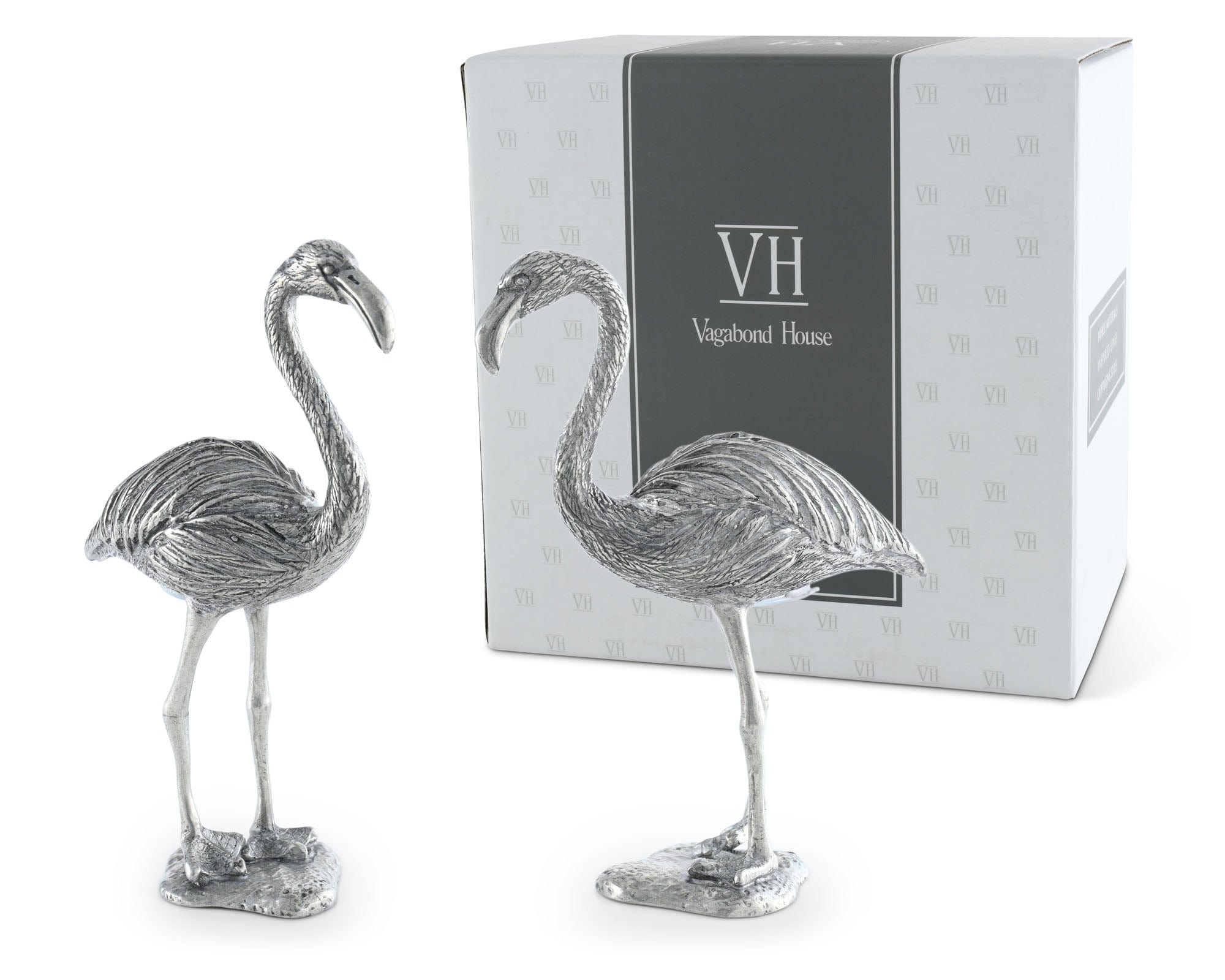Vagabond House Serveware Vagabond House Pewter Flamingos Salt & Pepper Set