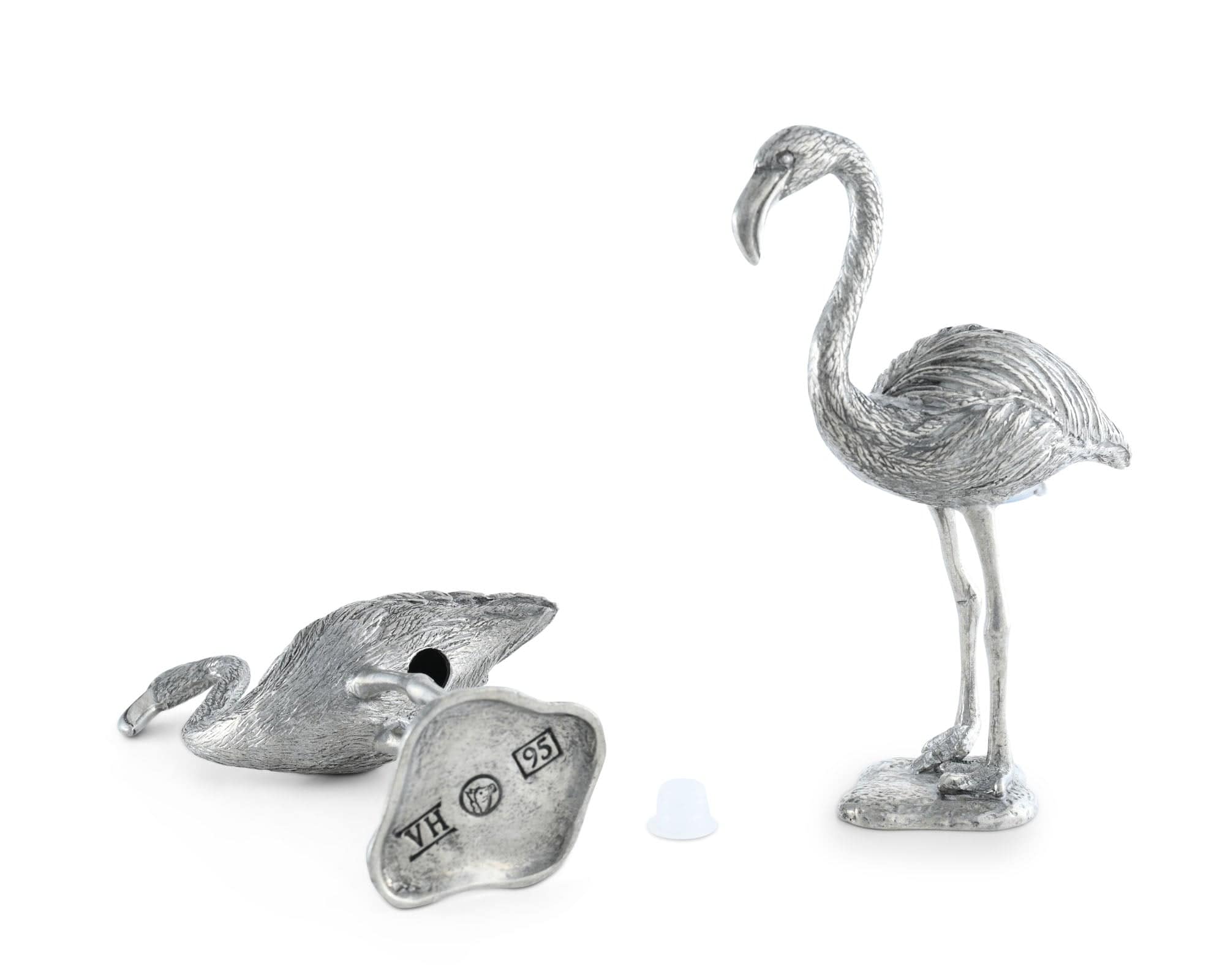 Vagabond House Serveware Vagabond House Pewter Flamingos Salt & Pepper Set