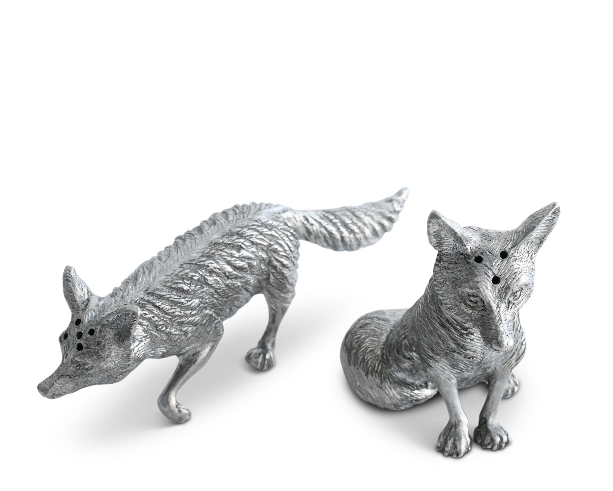 Vagabond House Serveware Vagabond House Pewter Foxes Salt & Pepper Set