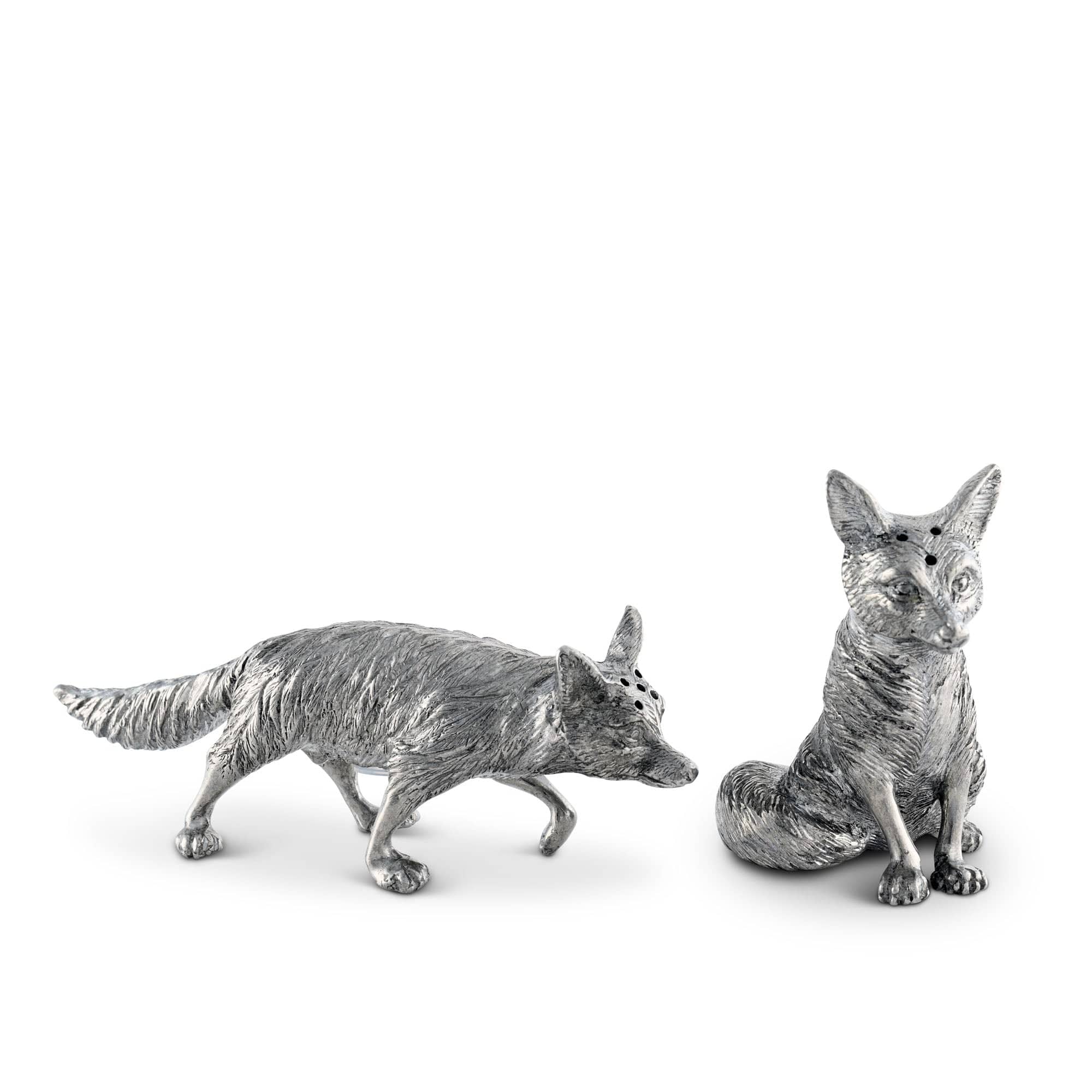Vagabond House Serveware Vagabond House Pewter Foxes Salt & Pepper Set